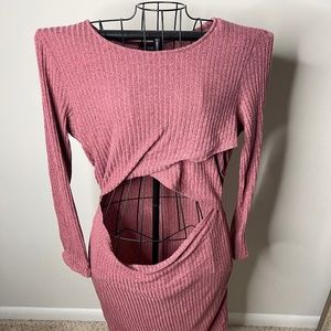 Pink Long Sleeve Dress